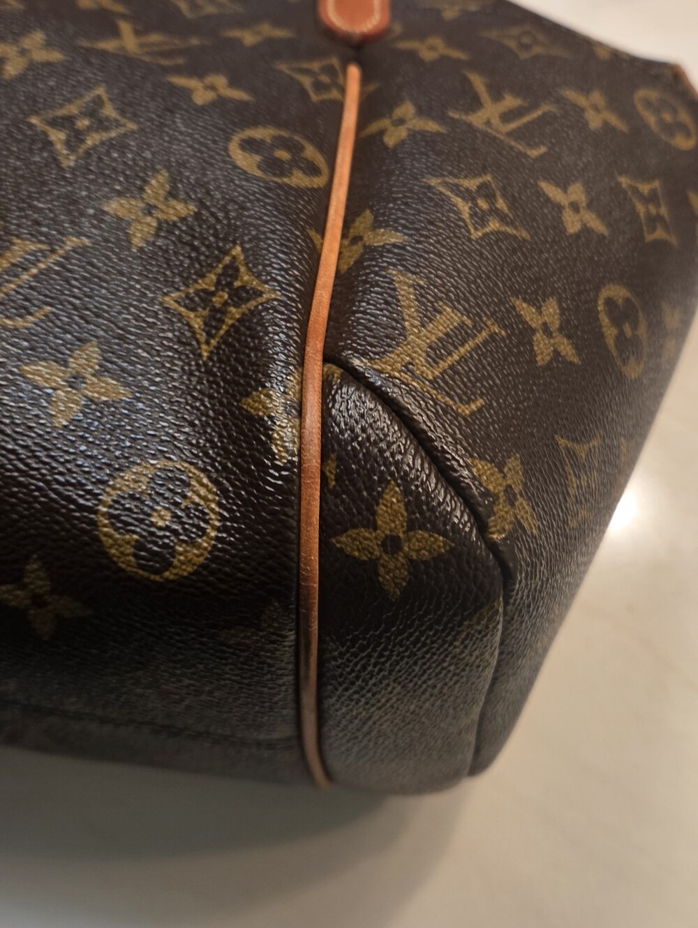 Louis Vuitton Monogram Canvas Shoulder Tote in Brown and Tan Leather - Picture 16 of 16